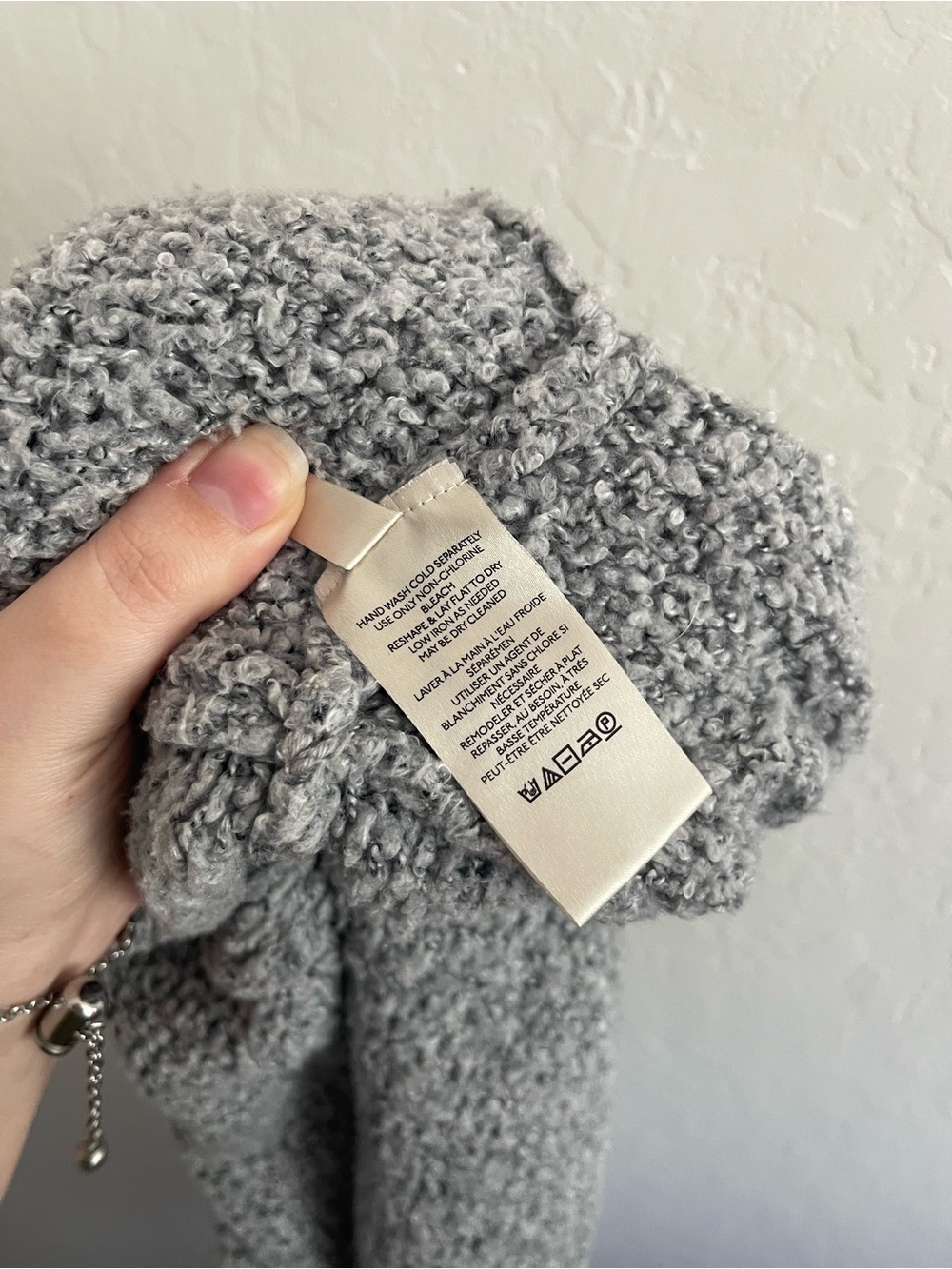 Free People Bff Sweater Oversized Gray Knit Cowl Neck Casual Womens Size Small - Picture 7 of 8